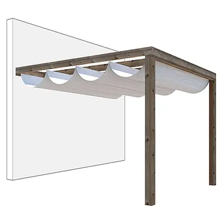 Pérgola adosada Green con toldo
