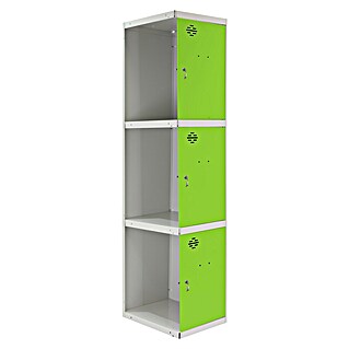 Simonrack Simonlocker Taquilla Doors Adicional Desmontada (Ancho: 40 cm, Número de puertas: 3 ud., Gris/Verde)