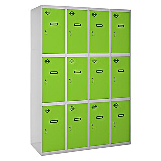 Simonrack Simonlocker Taquilla locker Doors (L x An x Al: 50 x 120 x 180 cm, Gris/Verde)