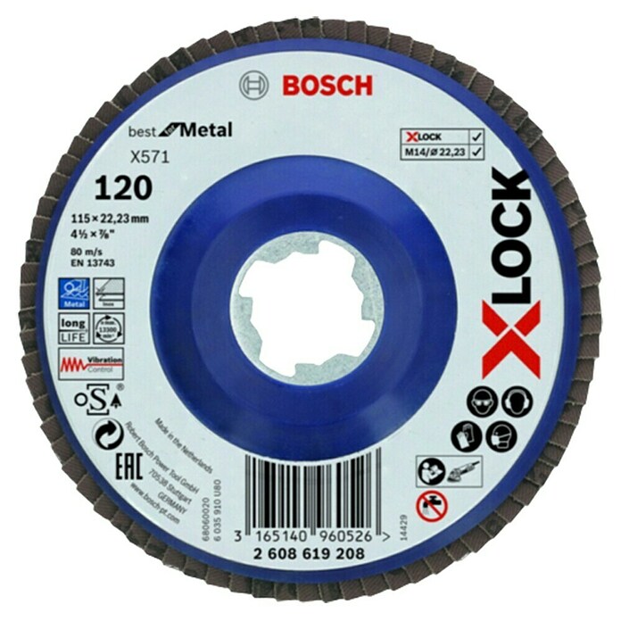 Bosch Professional X-Lock Disco de corte Best for Metal K40 (Diámetro disco: 115 mm, Específico para: Metal)