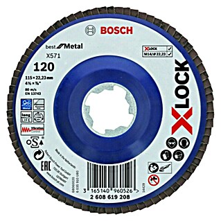 Bosch Professional X-Lock Disco de corte Best for Metal (Apto para: Metal, Diámetro disco: 115 mm, Grano: 40)