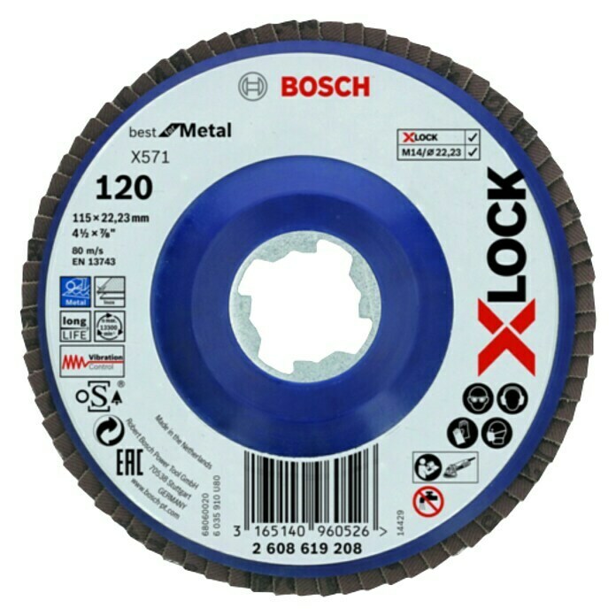 Bosch Professional X-Lock Disco de corte Best for Metal K120 (Diámetro disco: 115 mm, Específico para: Metal)