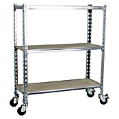 Simonrack Maderclick Estantería metálica Mobile Superplus (Al x An x Pr: 97,5 x 110 x 50 cm, Número de baldas: 3 ud., Inserción, Galvanizado) | BAUHAUS
