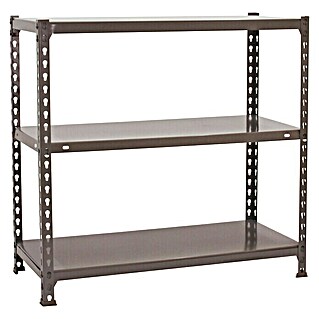 Simonrack Simonclick Schwerlastregal Ecoclick SuperPlus (H x B x T: 90 x 100 x 30 cm, Traglast pro Boden: 70 kg, Anzahl Böden: 3 Stk., Stecken, Grau)