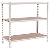 Simonrack Simonclick Metallregal Maderclick Plus (H x B x T: 90 x 100 x 40 cm, Traglast pro Boden: 150 kg, Anzahl Böden: 3 Stk., Stecken, Weiß) | BAUHAUS