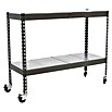Simonrack Simontaller Metallregal Ecoforte Metall Mobil (H x B x T: 97,5 x 150 x 45 cm, Traglast pro Boden: 75 kg, Anzahl Böden: 2 Stk., Stecken, Grau, Rollen) | BAUHAUS