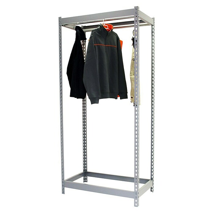 Simonrack Simonclothing Estantería metálica Forte Single (Al x An x Pr: 200 x 150 x 60 cm, Número de baldas: 2 ud., Atornillado, Gris) | BAUHAUS