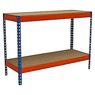 Simonrack Simonwork Werkbank Basic 2 (L x B x H: 45 x 210 x 90 cm, Traglast: 400 kg, Orange/Blau)