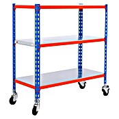 Simonrack Simonclick Estantería metálica Mobile Superplus (Al x An x Pr: 90 x 110 x 30 cm, Capacidad de carga: 225 kg, Número de baldas: 3 ud., Inserción, Blanco) | BAUHAUS
