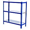 Simonrack Simonclick Metallregal Simonclick Plus (H x B x T: 90 x 100 x 50 cm, Traglast pro Boden: 180 kg, Anzahl Böden: 3 Stk., Stecken, Blau) | BAUHAUS