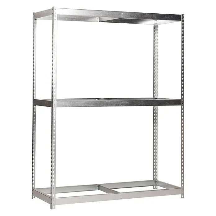 Simonrack Simonforte Estantería para cargas pesadas - Al x An x Pr: 200 x 150 x 75 cm, Número de baldas: 3 ud., Inserción, Galvanizado, Capacidad de carga por balda: 600 kg - Estantería metálica abierta y resistente con tres niveles para almacenamiento y organización, ideal para sótano, garaje o almacén.