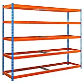 Simonrack Simonforte Estantería para cargas pesadas (Al x An x Pr: 200 x 180 x 60 cm, Número de baldas: 5 ud., Inserción, Azul/Naranja, Capacidad de carga por balda: 600 kg) | BAUHAUS