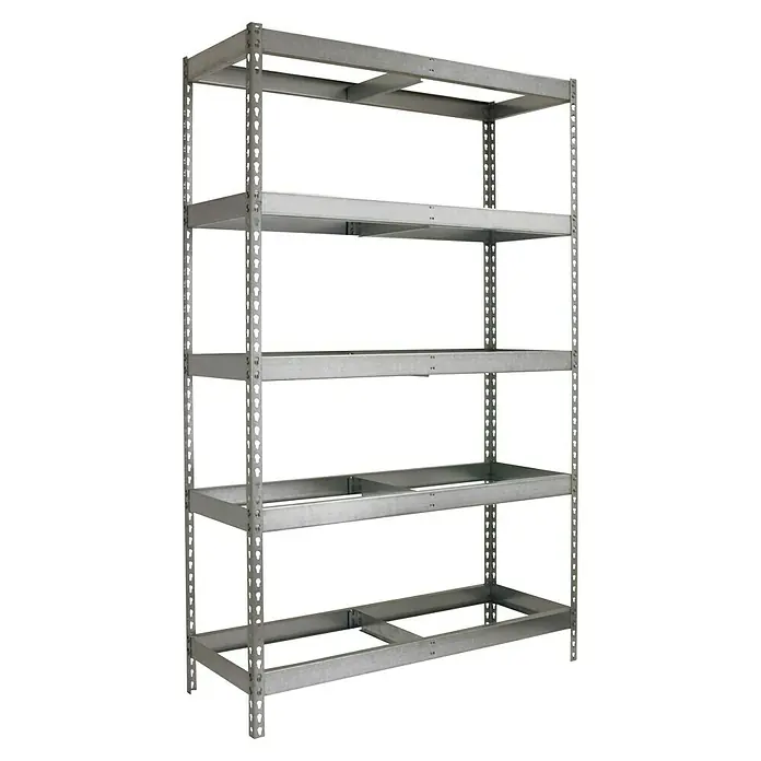Simonrack Simonforte Estantería para cargas pesadas - Al x An x Pr: 200 x 150 x 75 cm, Número de baldas: 5 ud., Inserción, Galvanizado, Capacidad de carga por balda: 600 kg - Toma de una estructura robusta de estantería de almacenamiento gris, que proporciona un amplio espacio para diversos artículos.