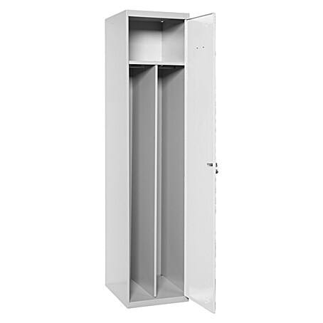 Simonrack Simonlocker Taquilla Prof. Single-Divider (L x An x Al: 50 x 50 x 180 cm, Número de puertas: 1 ud., Gris/Blanco)
