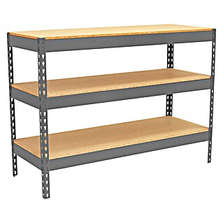 Simonrack Simonwork Banco de trabajo Basic 3 (L x An: 45 x 120 cm, Altura de trabajo: 90 cm, Carga soportada: 400 kg, Gris)
