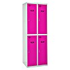 Simonrack Simonlocker Taquilla Prof. Tandem (L x An x Al: 50 x 60 x 180 mm, Gris/Rosa, Número de puertas: 4 ud.) | BAUHAUS