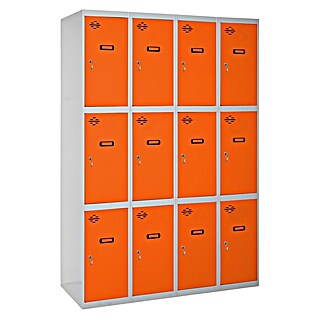 Simonrack Simonlocker Taquilla locker Doors (L x An x Al: 50 x 120 x 180 cm, Gris/Naranja)