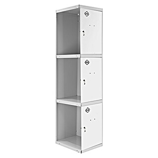 Simonrack Simonlocker Taquilla Doors Adicional Desmontada (Ancho: 30 cm, Número de puertas: 3 ud., Gris/Blanco)