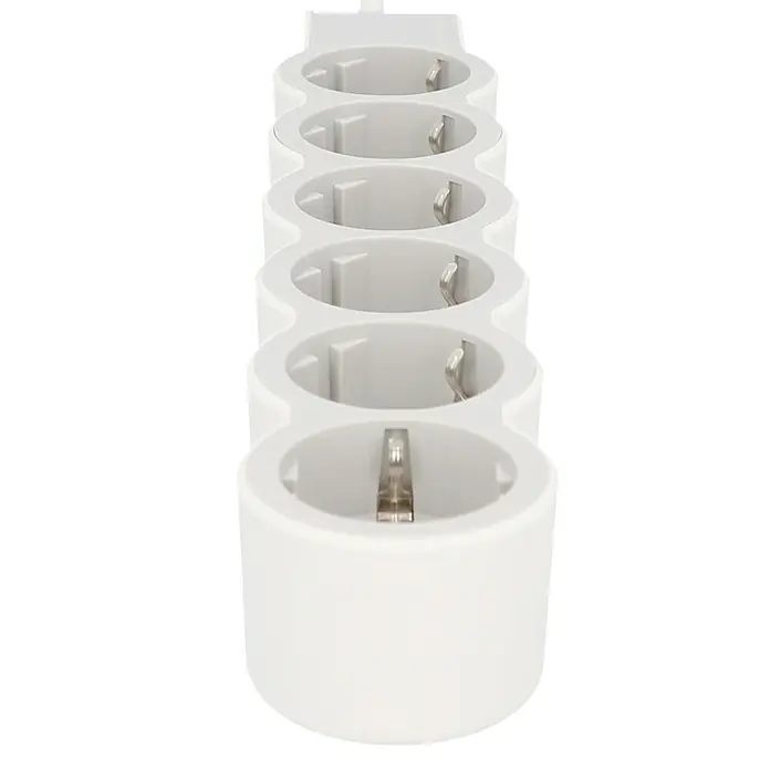 Legrand Steckdosenleiste - 6-fach, Ultraweiß/Grau, Kabellänge: 3 m, IP20, Ohne Schalter - Weiße Mehrfachsteckdose mit sechs Steckplätzen für den flexiblen Einsatz elektronischer Geräte im Haushalt oder Büro.