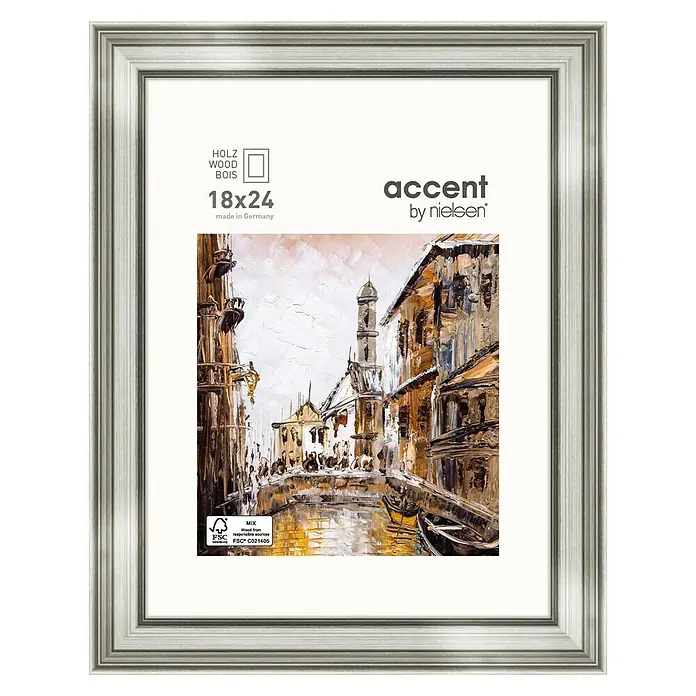 Nielsen Holzrahmen Antigo18 x 24 cm, Silber