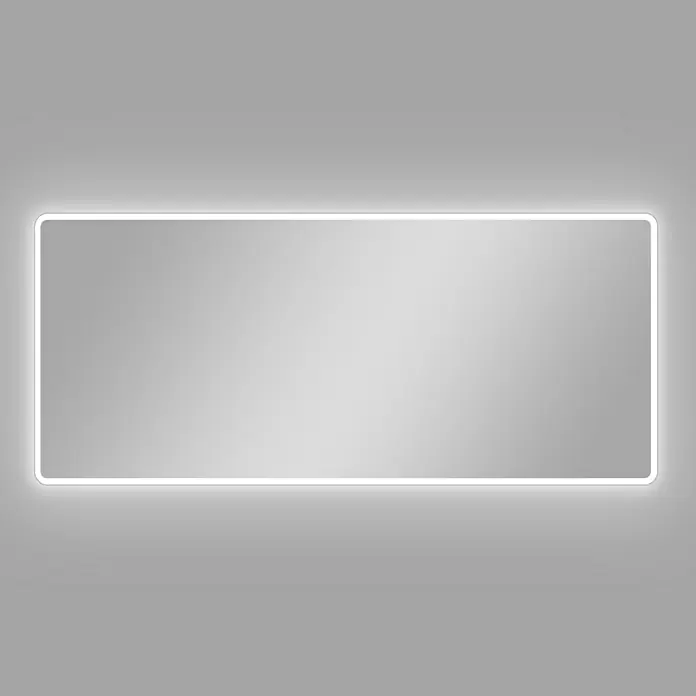 DSK Lichtspiegel Silver Luna - 160 x 70 cm - Modern rechteckiger Spiegel mit LED-Beleuchtung für Badezimmer oder Ankleidezimmer. Eleganter Akzent mit klarer Reflektion und Licht.