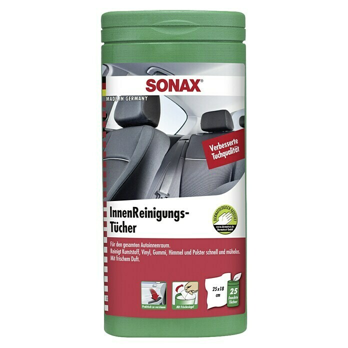 Sonax Reinigungstücher (Inhalt: 25 Stk., Dermatologisch getestet)