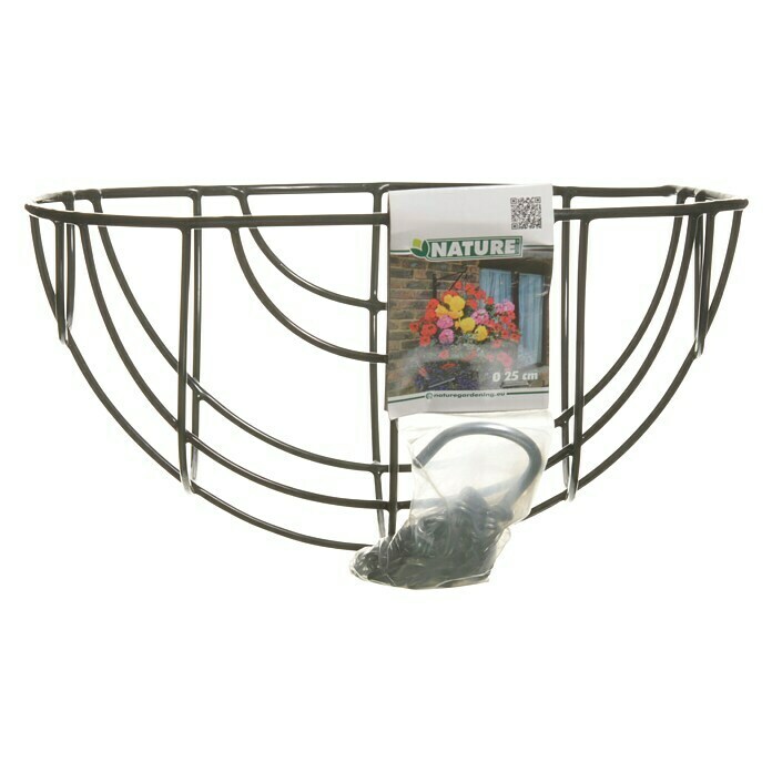 Nature Plantenhanger Hanging basket (Ø x h: 40 x 20 cm, Groen, Metaal) | BAUHAUS