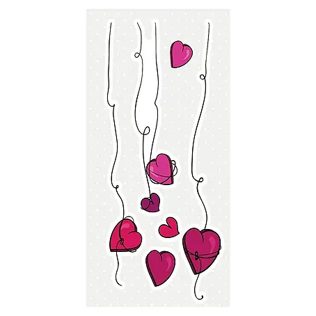 Vinilo de pared Corazones