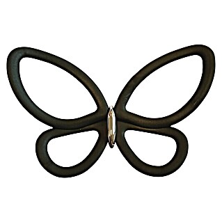 Adhesivos decorativos Mariposas metal (Lámina autoadhesiva, 9,5 x 9,5 cm, Negro)