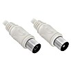 Metronic Cable de conexión de antena M-H (5 m, Blanco, Macho - Hembra)