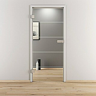 Diamond Doors Glasdrehtür 582 (959 x 1.972 mm, DIN Anschlag: Links, Klarglas)