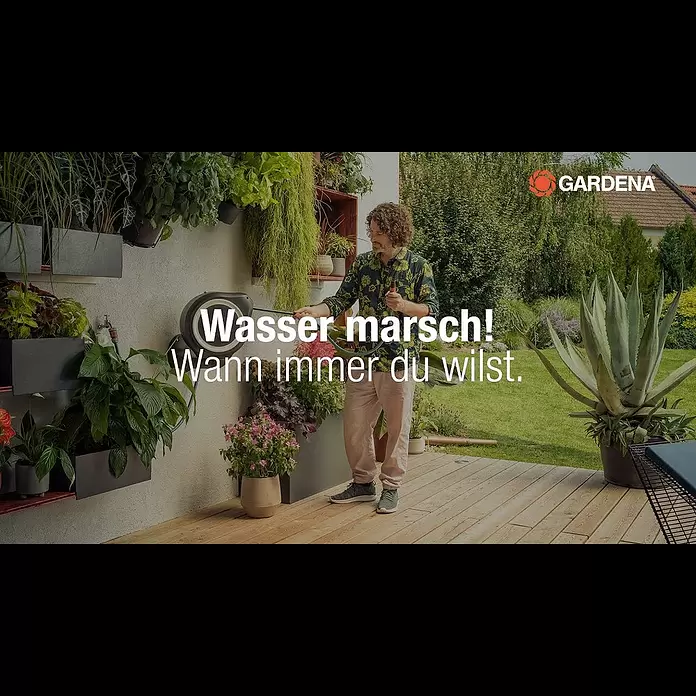 Gardena Wand-Schlauchbox RollUp S - Schlauchlänge: 15 m - Gardena Wand-Schlauchbox