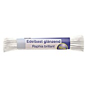Glorex Hobby Time Edelbast (Glänzend, Weiß, 20 m, Viskose)