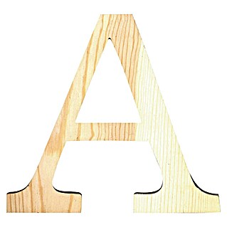 Artemio Letra de madera (Motivo: A, L x An x Al: 19 x 1 x 19 cm, Madera)