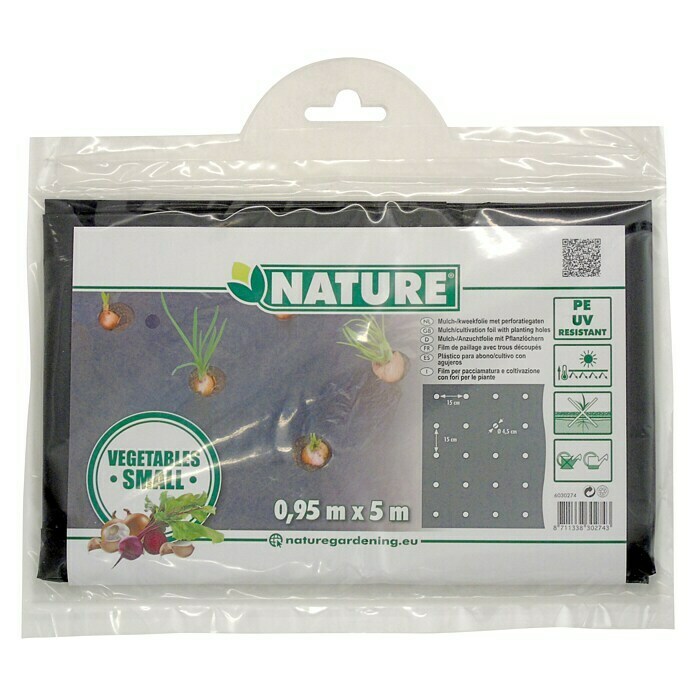 Nature Kweekfolie kleine groenten (0,95 x 5 m, Zwart) | BAUHAUS