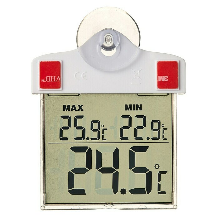 Nature Raamthermometer met zuignap (Digitaal, l x b x h: 3,5 x 11 x 17 cm) | BAUHAUS