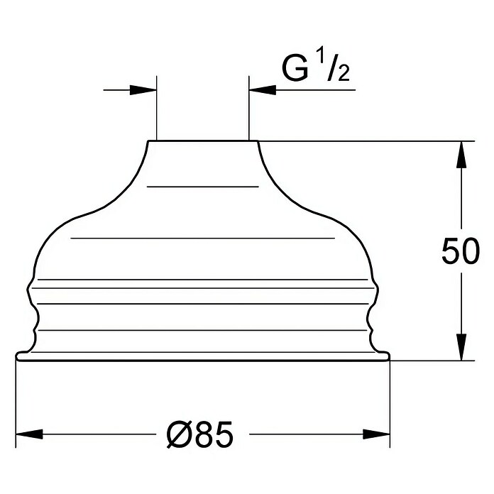 Grohe Kopfbrause Relexa Plus (Durchmesser: 8,5 cm, Anzahl Funktionen: 1, Chrom)