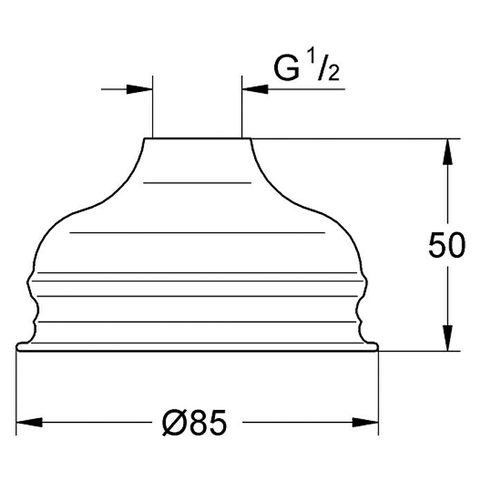 Grohe Kopfbrause (Durchmesser: 8,5 cm, Anzahl Funktionen: 1, Chrom)