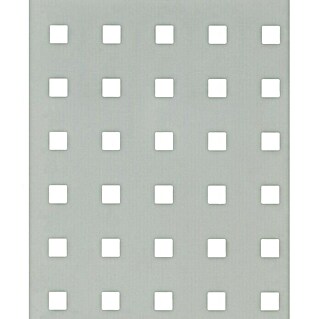 Alberts Chapa con agujeros cuadrados (500 x 250 mm, Espesor: 0,8 mm, Aluminio, Anodizado)