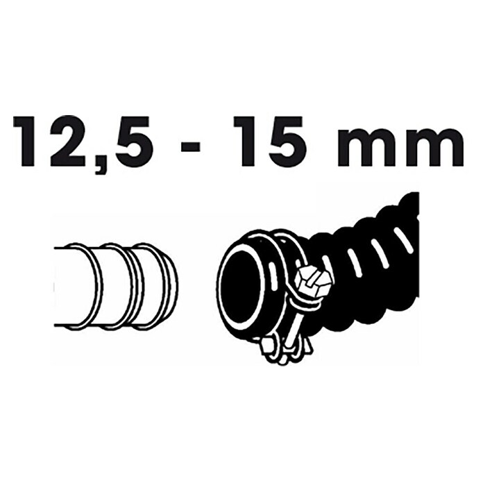 Ubbink Slangklemmen Ø 12,5 - 15 mm (Diameter: 15 mm, Staal) | BAUHAUS