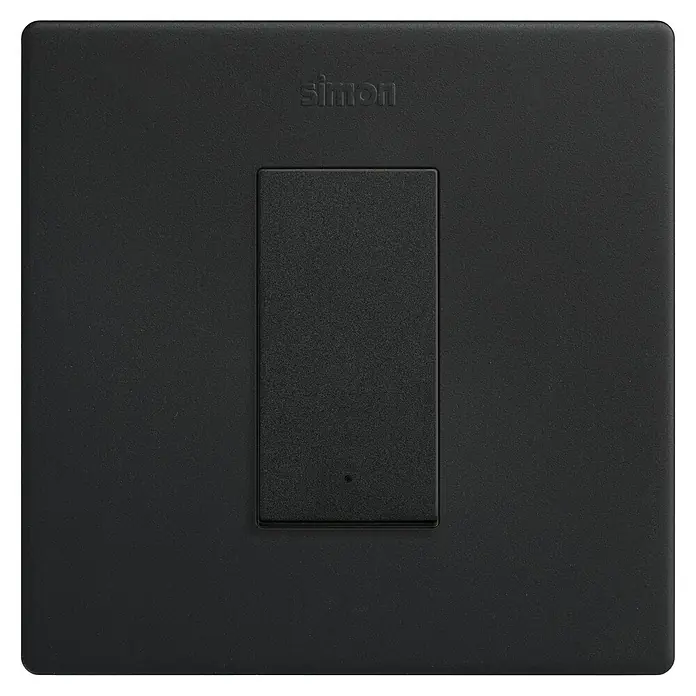 Simon 270 Conmutador Kit - Negro, 10 A, Colocar - Interruptor de luz negro Simon con botón rectangular para un control de iluminación elegante. Un elemento de diseño elegante para cualquier interior moderno.