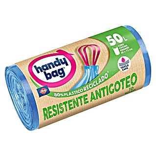 Handy bag Bolsas de basura Antigoteo (50 l, 10 ud., Azul)