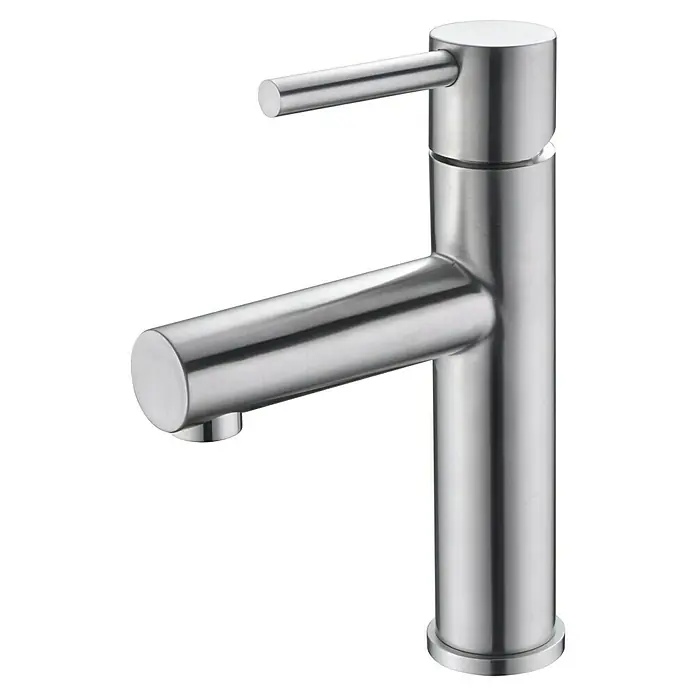 Imex Moscú Grifo de lavabo - Cromo, Resplandeciente - Grifo de baño moderno de metal con diseño minimalista y acabado brillante. Ideal para baños contemporáneos y elegantes.