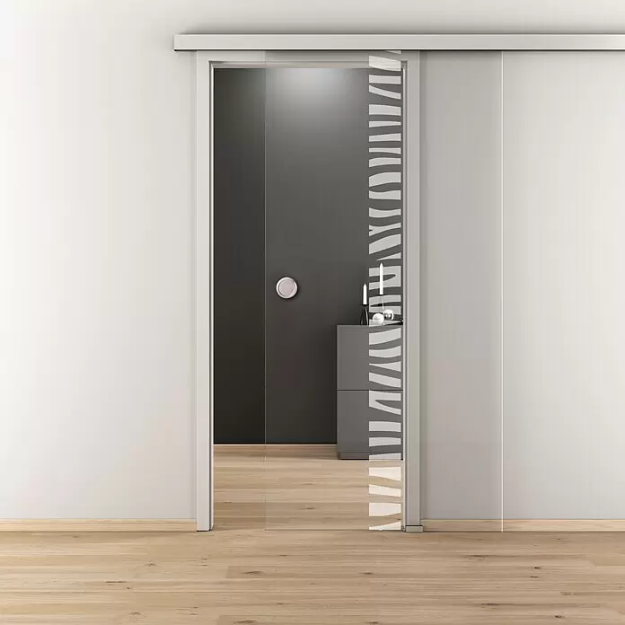 Diamond Doors Glasschiebetür 548 - 935 x 2.058 mm, Einscheibensicherheitsglas (ESG), Klarglas - Stimmungsaufnahme