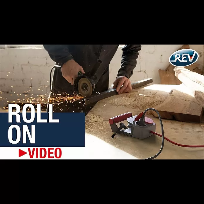 Verlängerungskabel RollON - 10 m, Grau/Rot, IP44, H05VV-F - Verlängerung mit Wandhalterung REV Ritter