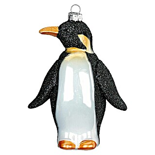 Weihnachtskugeln (Schwarz, Glas, Pinguin)