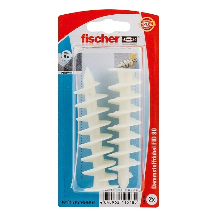 Fischer Dämmstoffdübel FID 90 KØ x L: 25 x 90 mm, Kunststoff, 2 Stk. Front View