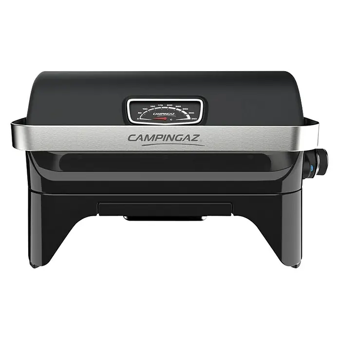 Campingaz Barbacoa de gas Attitude 2GO - Número de quemadores: 1 - Grill Campingaz: Barbacoa de gas compacta con indicador de temperatura y detalles de acero inoxidable, perfecta para llevar.