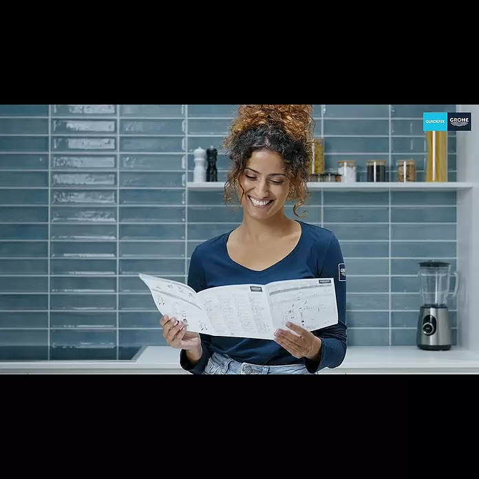 Grohe QuickFix Spültischarmatur Start - Ausladung Armatur: 227 mm, Chrom, Schwenkbereich: 140 ° - GROHE QuickFix Küchenarmatur: Produktinstallation