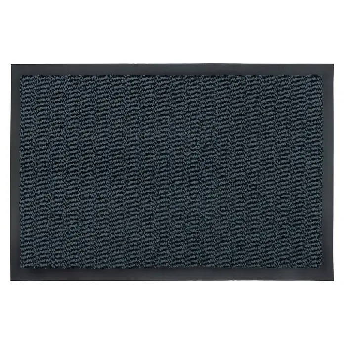 Schmutzfangmatte Luzern - Anthrazit, 80 x 120 cm, 100 % Polyethylen - Robuste Fußmatte in Grau mit modernem Zickzackmuster, ideal für Eingänge und Flure. Schmutzabweisend und strapazierfähig.